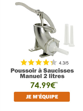 Poussoir Ã  Saucisses Manuel 2 litres