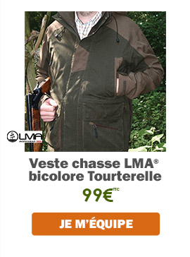 Veste chasse LMA bicolore Tourterelle