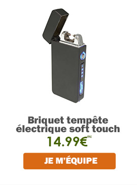 Briquet tempÃªte Ã©lectrique soft touch